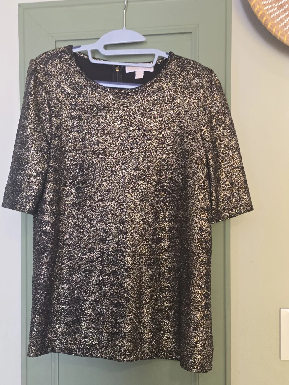 Michael Kors Metallic Gold Sparkle Top - Medium